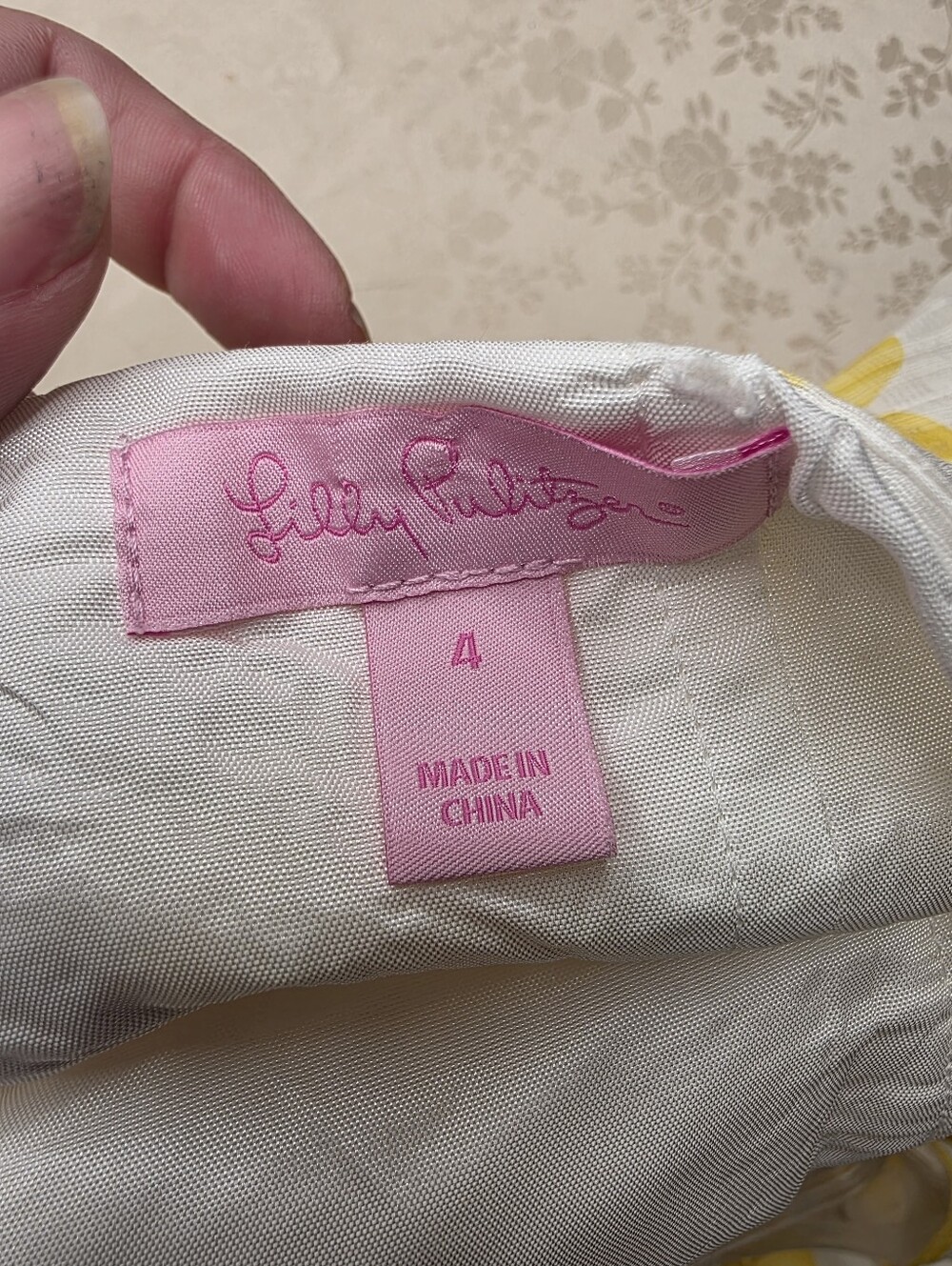 Lilly Pulitzer Silk Cotton Yellow Polka Dot Ruffle Halter Dress Size 4 - Picture 12 of 14